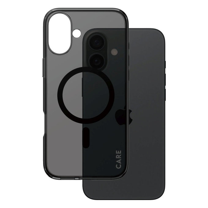 Coque Smokey avec MagSafe pour iPhone 16 Plus, Noir, CARE
