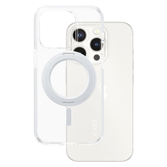 Étui Kickstand avec MagSAFE by PanzerGlass pour iPhone 15 Pro, Argent, PanzerGlass