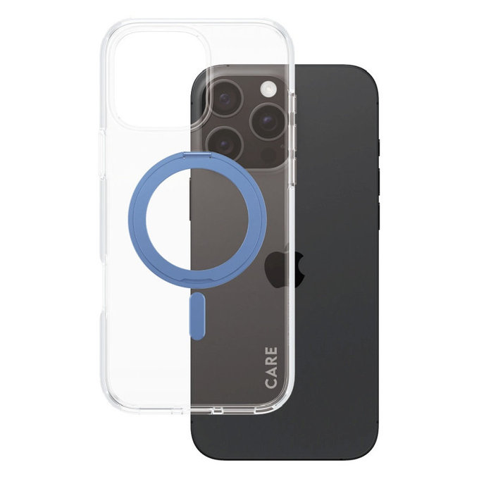 Coque Kickstand avec MagSafe pour iPhone 16 Pro Max, Bleu, CARE