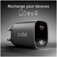 Adaptateur de voyage LCD USB-C, GaN, 45 W PD, noir, SBS