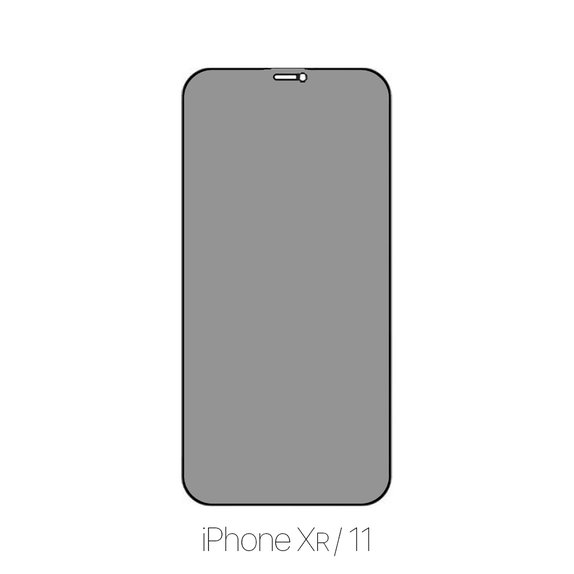 FixPremium Privacy Anti-Spy Glass - Verre trempé pour iPhone XR et 11