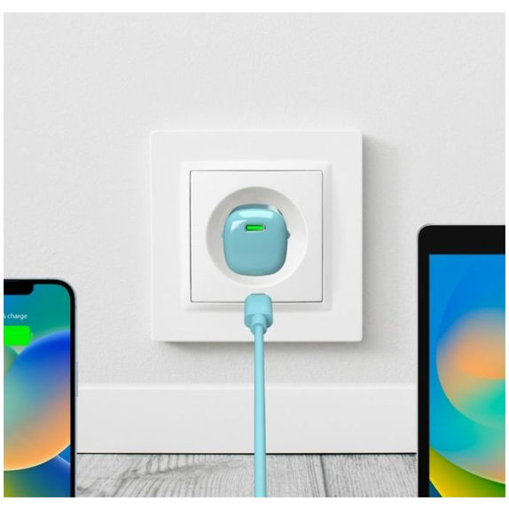 PURO - Adaptateur de charge MiniPro USB-C, GaN, 20W, island mist