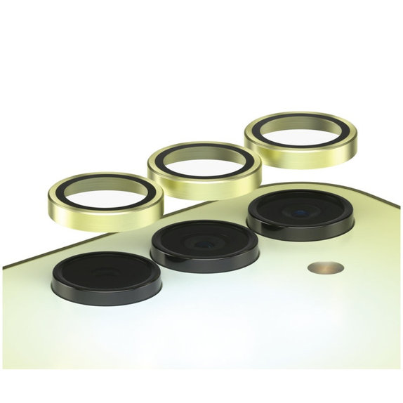 Protection d’objectif photo Hoops pour Samsung A15/A15 5G, Jaune, PanzerGlass