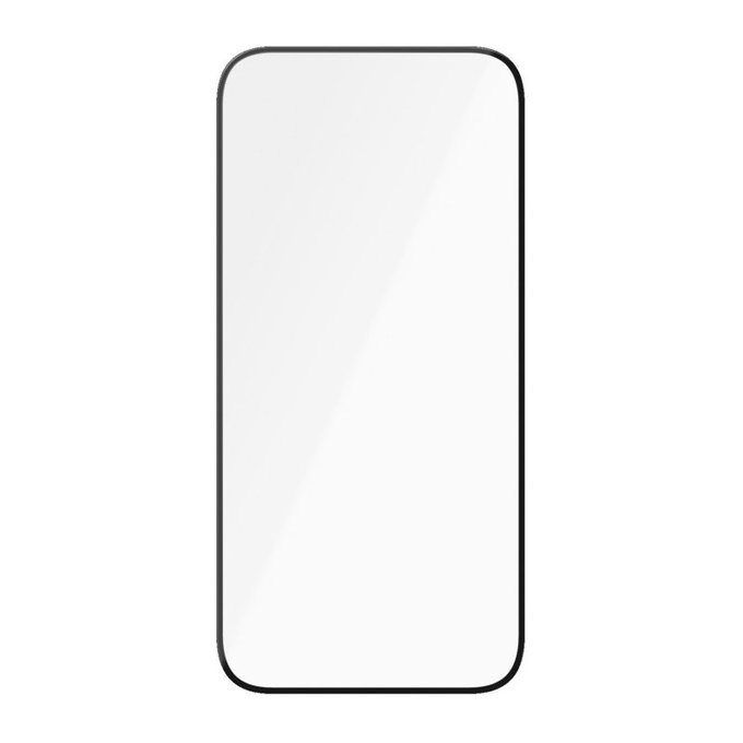 Verre trempé UWF Ceramic avec applicateur pour iPhone 15, Noir, PanzerGlass