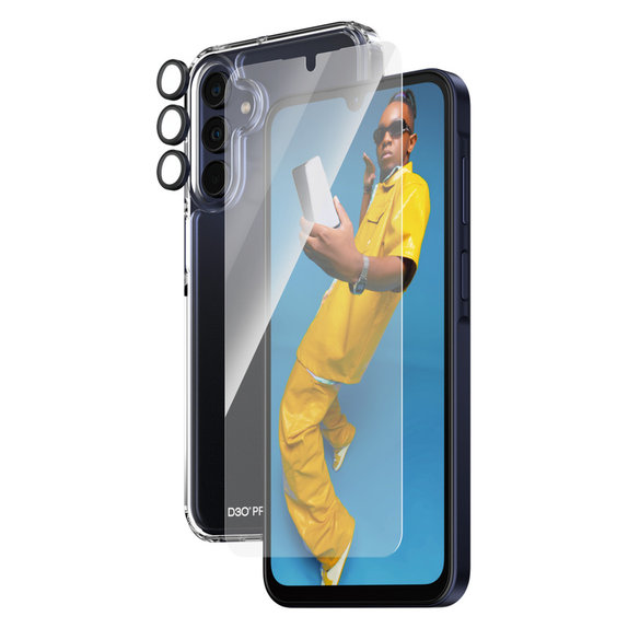 Bundle Hoops + Verre trempé UWF + Hard Case D3O pour Samsung Galaxy A15/A15 5G, PanzerGlass