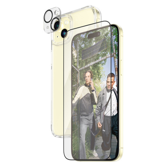 Bundle PicturePerfect + Verre trempé UWF + Hard Case D3O pour iPhone 15 Plus, PanzerGlass