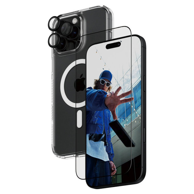 Bundle Hoops + Verre trempé UWF + Hard Case pour iPhone 16 Pro Max, PanzerGlass