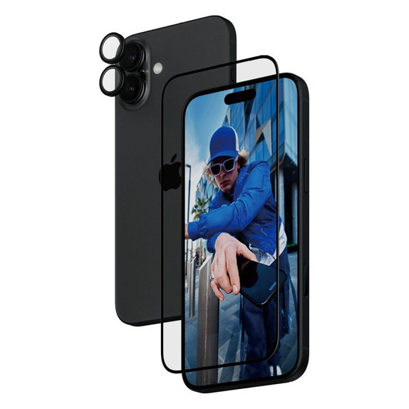 Bundle Hoops + verre trempé UWF pour iPhone 16 Plus, PanzerGlass