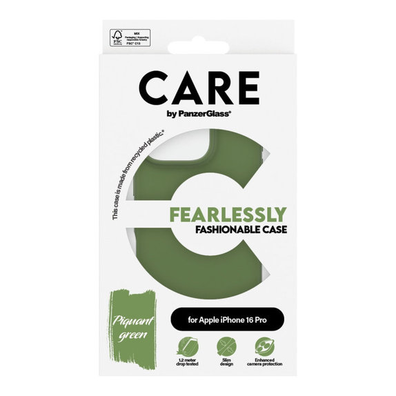 Coque Fearlessly pour iPhone 16 Pro, Vert, CARE