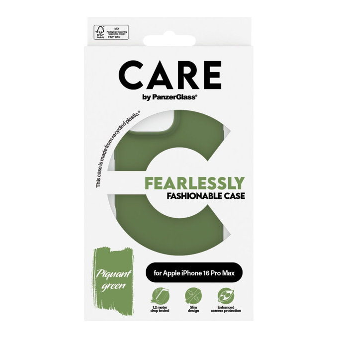 Coque Fearlessly pour iPhone 16 Pro Max, Vert, CARE