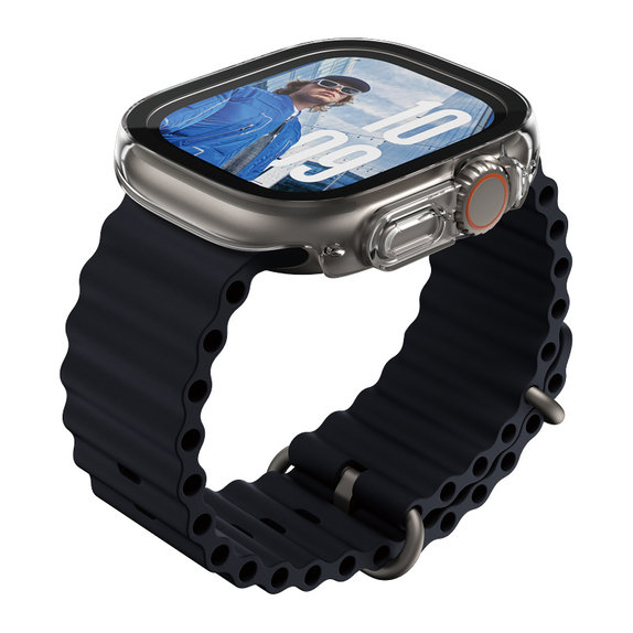 Verre trempé Full Body Slim pour Apple Watch Ultra 2024/Ultra 2/Ultra, Clair, PanzerGlass