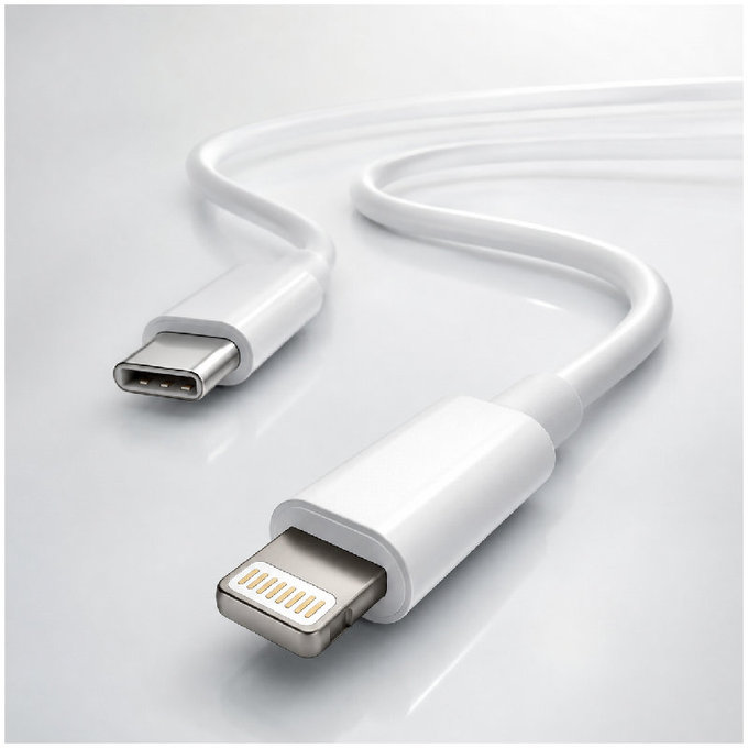 FixPremium - Câble Lightning/USB-C, 1.5m, blanc