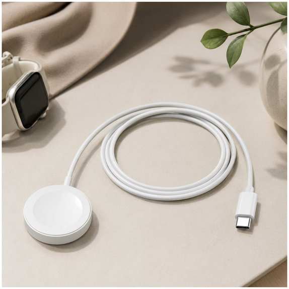 FixPremium - Câble Watch/USB-C, 1.5m, blanc