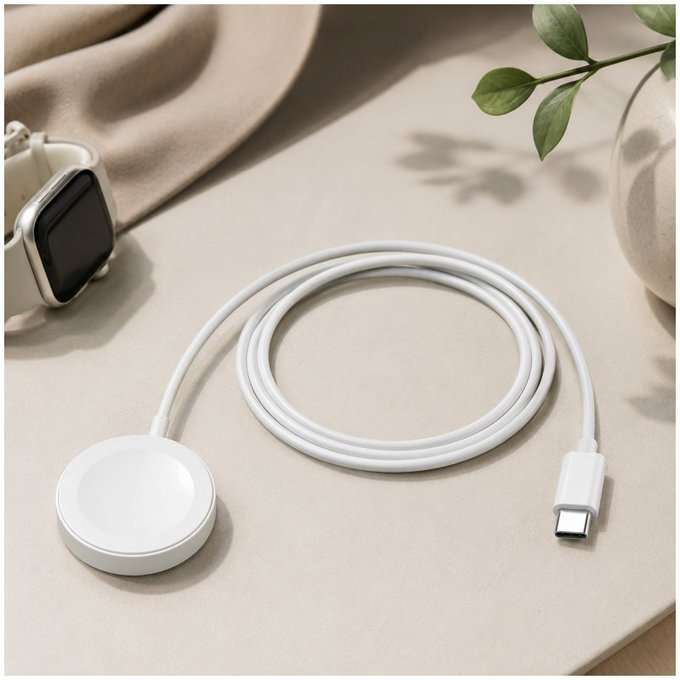 FixPremium - Câble Watch/USB-C, 1.5m, blanc