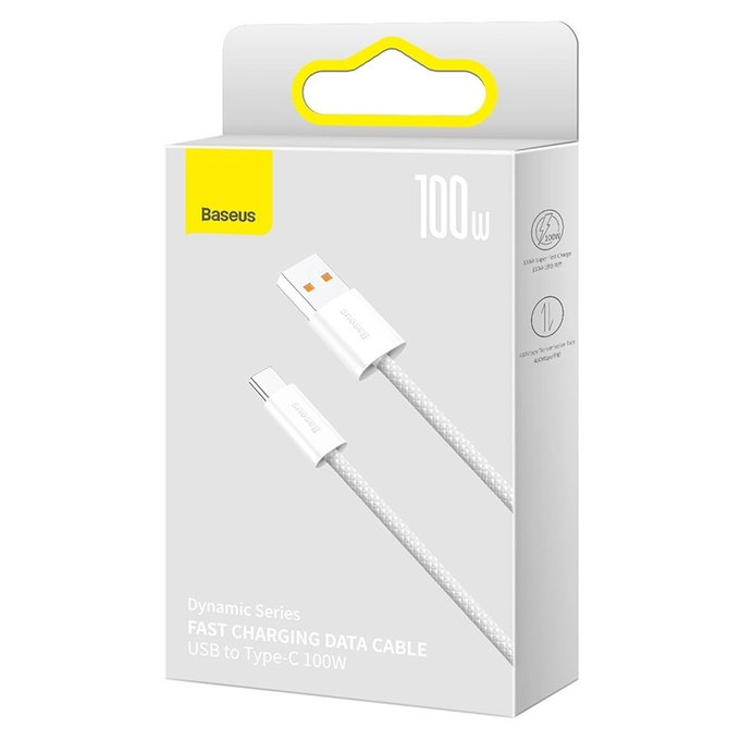 Baseus - Câble USB-C/USB, 1.5m, blanc