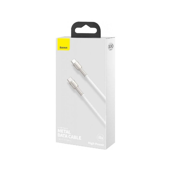 Baseus - Câble USB-C/USB-C, 1.5m, blanc