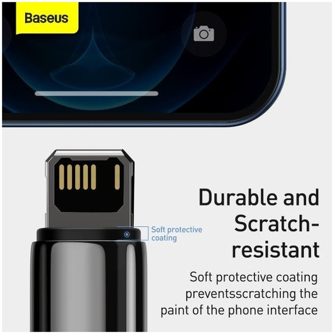 Baseus - Câble Lightning/USB, 1.5m, noir