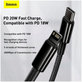 Baseus - Câble Lightning/USB-C, 1.5m, noir