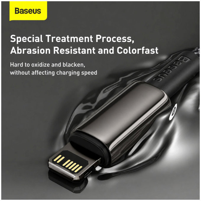 Baseus - Câble Lightning/USB-C, 1.5m, noir