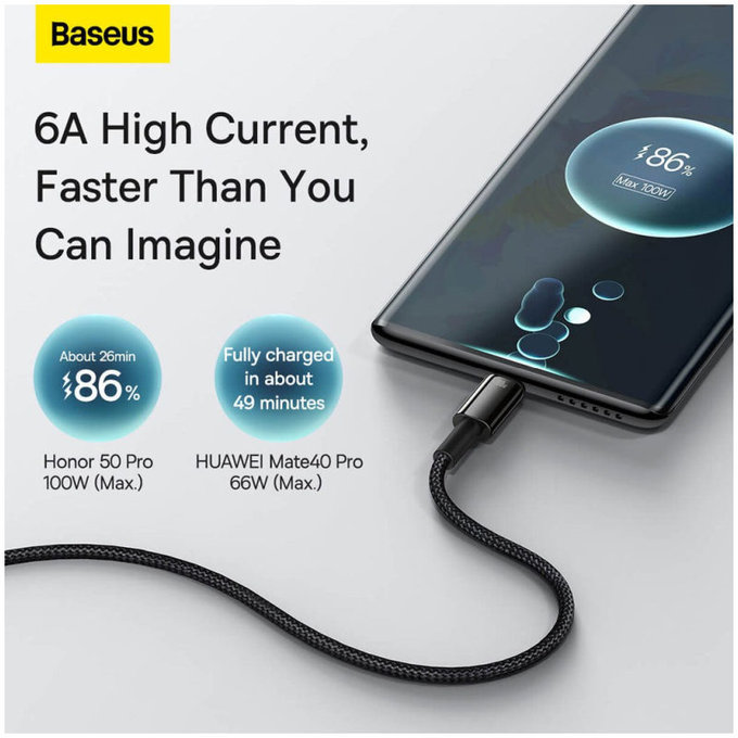 Baseus - Câble USB-C/USB, 1.5m, noir