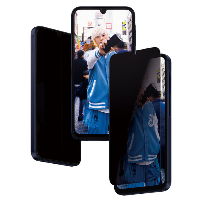 Verre trempé UWF Privacy avec applicateur pour Samsung Galaxy A15/A15 5G, Noir, PanzerGlass