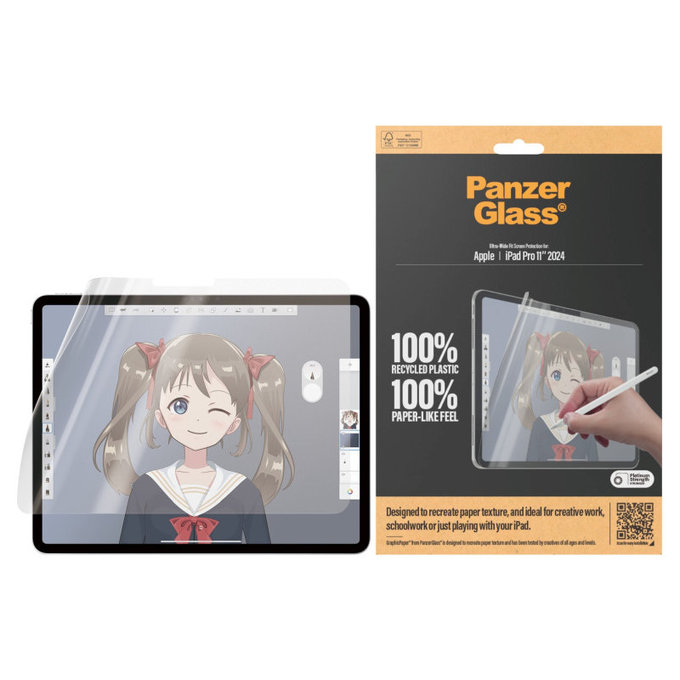 Film de protection GraphicPaper UWF pour iPad Pro 11'', Transparent, PanzerGlass