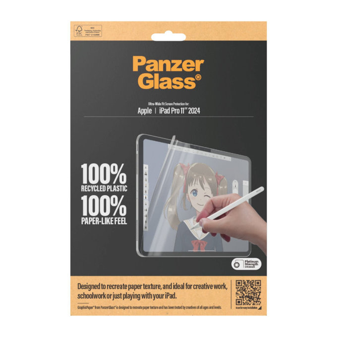 Film de protection GraphicPaper UWF pour iPad Pro 11'', Transparent, PanzerGlass