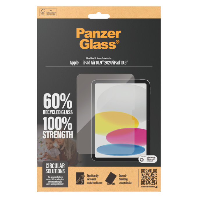 Verre trempé UWF pour iPad 10,9"/iPad Air 11'', Clair, PanzerGlass