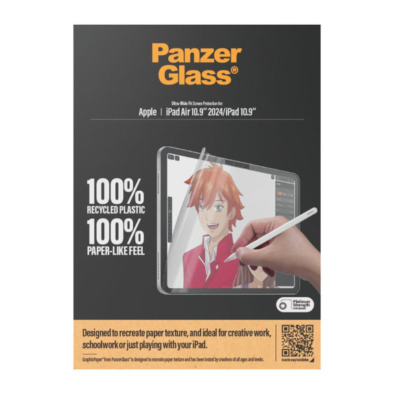 Film de protection GraphicPaper UWF pour iPad (10th Gen 2022)/(11th Gen 2025), transparent, PanzerGlass