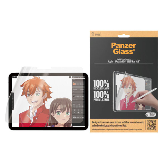 Film de protection GraphicPaper UWF pour iPad (10th Gen 2022)/(11th Gen 2025), transparent, PanzerGlass