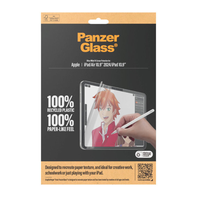 Film de protection GraphicPaper UWF pour iPad (10th Gen 2022)/(11th Gen 2025), transparent, PanzerGlass