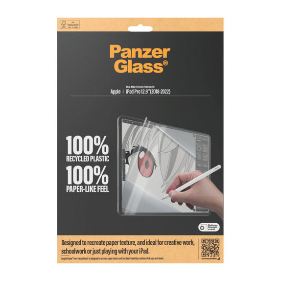 Film de protection GraphicPaper UWF pour iPad Pro 12,9", Transparent, PanzerGlass