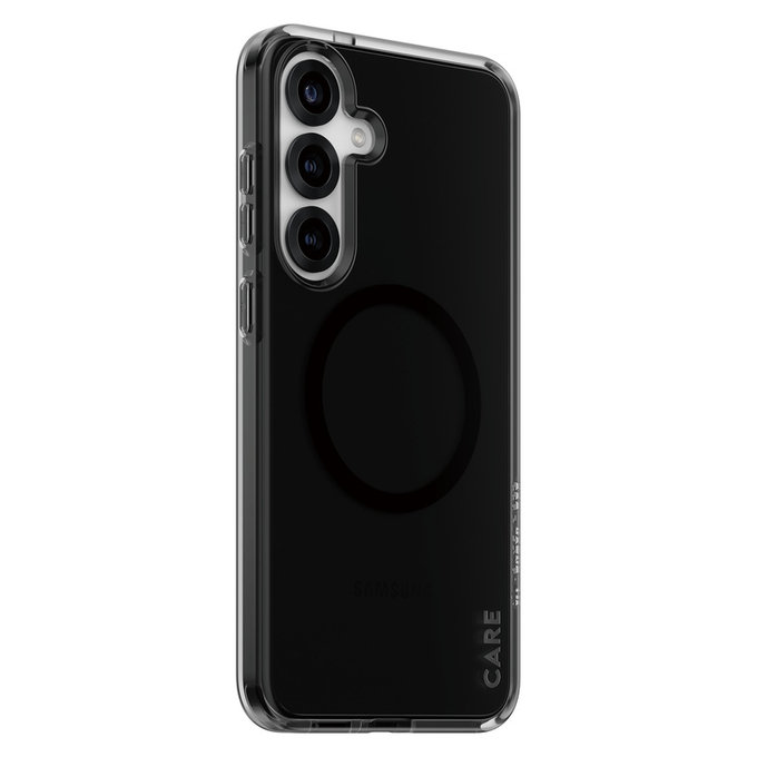 Étui Smokey avec QI noir pour Samsung Galaxy S25+, Noir, PanzerGlass