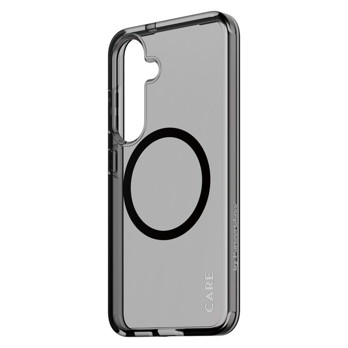 Étui Smokey avec QI noir pour Samsung Galaxy S25, Noir, PanzerGlass