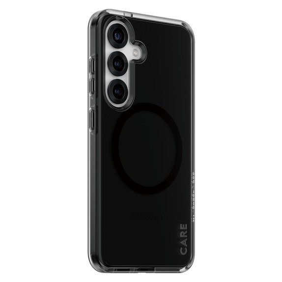 Étui Smokey avec QI noir pour Samsung Galaxy S25, Noir, PanzerGlass
