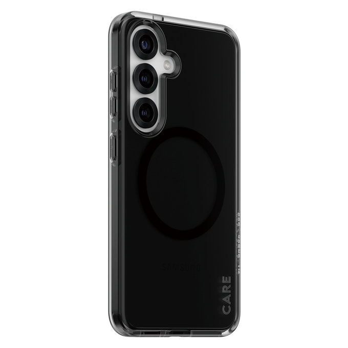 Étui Smokey avec QI noir pour Samsung Galaxy S25, Noir, PanzerGlass