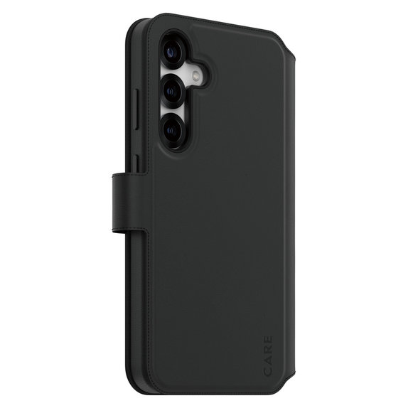 Étui Wallet Tango Two-In-One avec QI pour Samsung Galaxy S25+, Noir, PanzerGlass