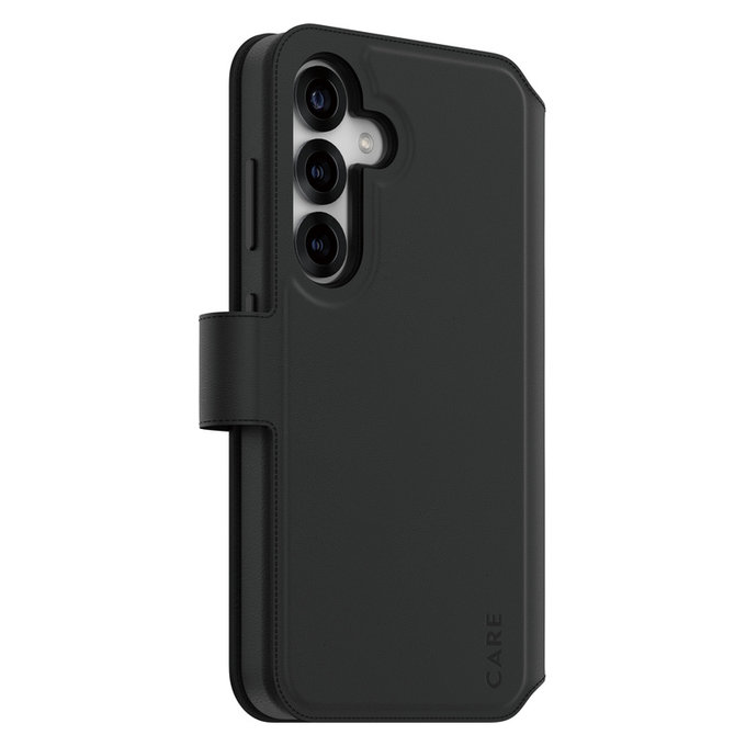 Étui Wallet Tango Two-In-One avec QI pour Samsung Galaxy S25, Noir, PanzerGlass