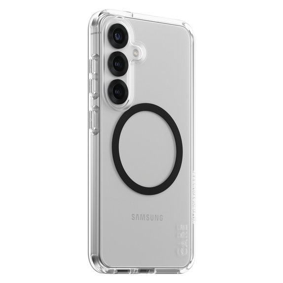 Étui Urban Combat avec QI noir pour Samsung Galaxy S25, Transparent, PanzerGlass