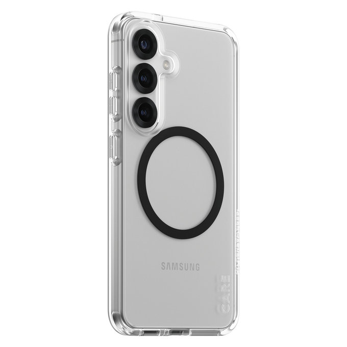 Étui Urban Combat avec QI noir pour Samsung Galaxy S25, Transparent, PanzerGlass