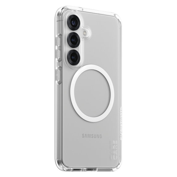 Étui Urban Combat avec QI blanc pour Samsung Galaxy S25, Transparent, PanzerGlass