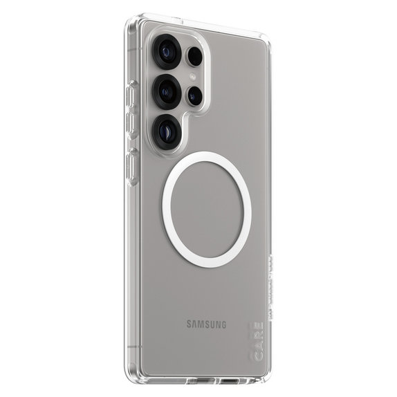 Étui Urban Combat avec QI blanc pour Samsung Galaxy S25 Ultra, Transparent, PanzerGlass