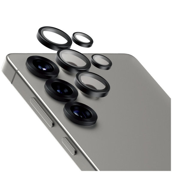 Protection d’objectif photo Hoops Ceramic pour Samsung S25 Ultra, Noir, PanzerGlass