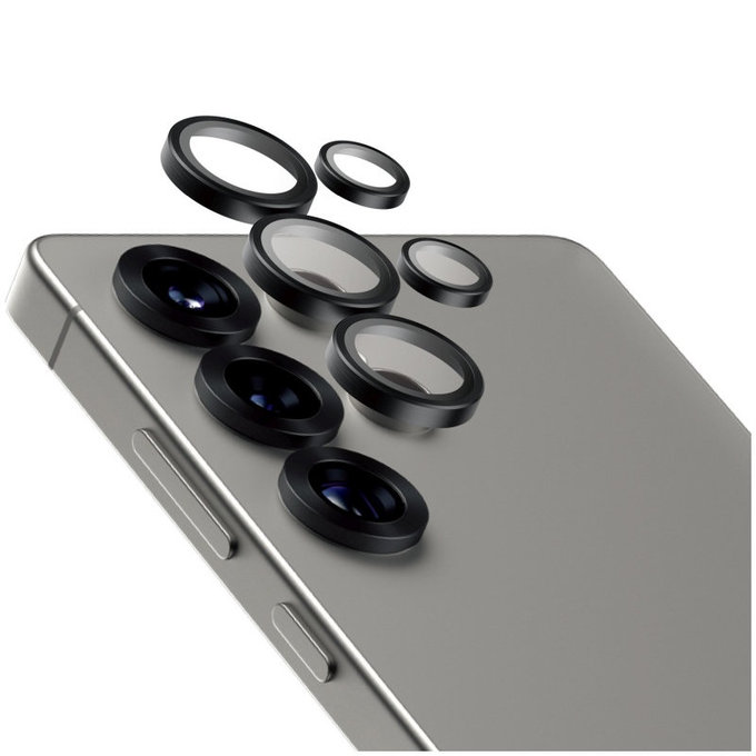 Protection d’objectif photo Hoops Ceramic pour Samsung S25 Ultra, Noir, PanzerGlass