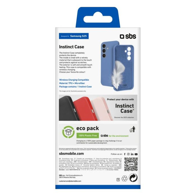 SBS - Étui Instinct pour Samsung Galaxy S25, bleu