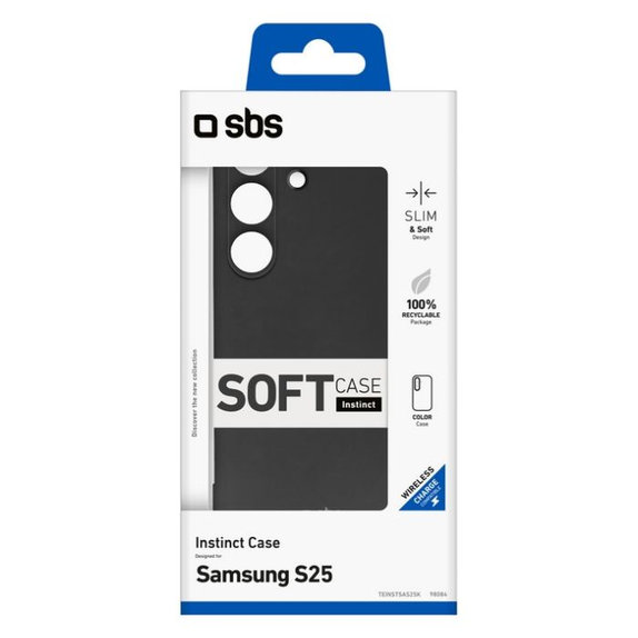 SBS - Étui Instinct pour Samsung Galaxy S25, noir