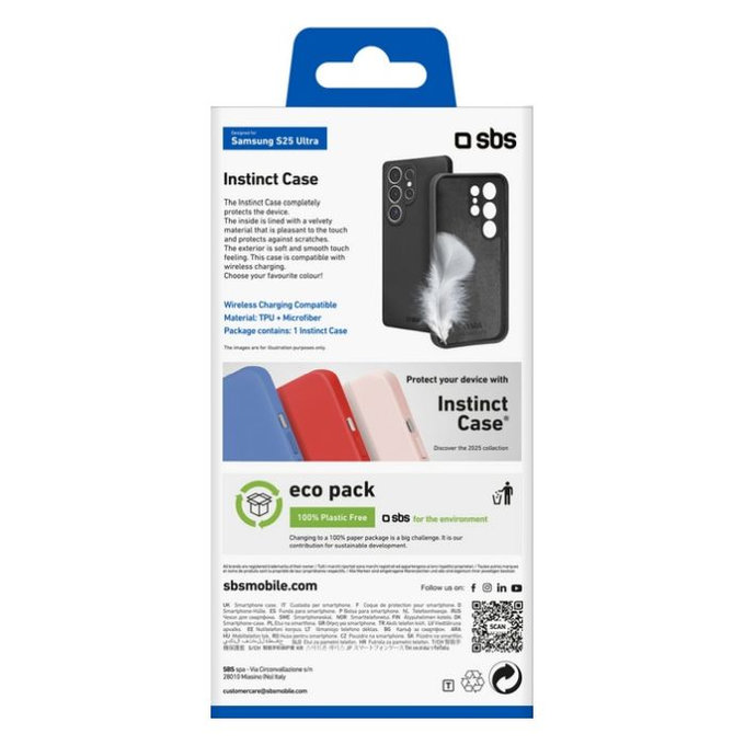 SBS - Étui Instinct pour Samsung Galaxy S25 Ultra, noir