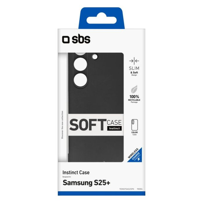 SBS - Étui Instinct pour Samsung Galaxy S25+, noir