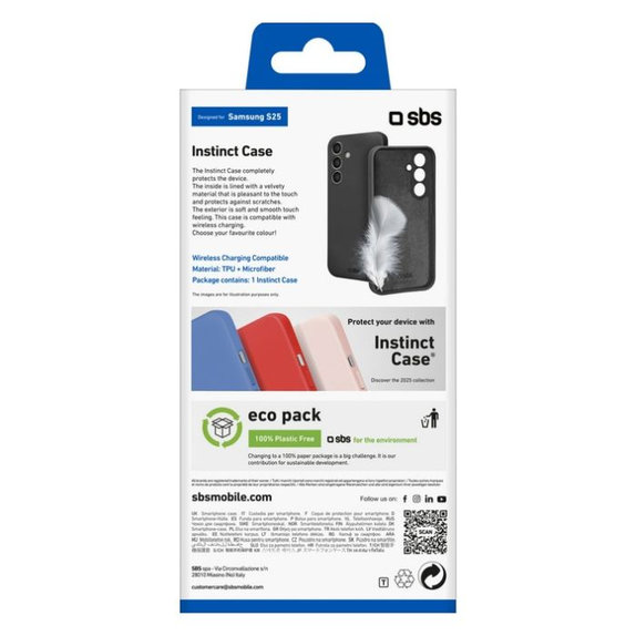 SBS - Étui Instinct pour Samsung Galaxy S25+, noir