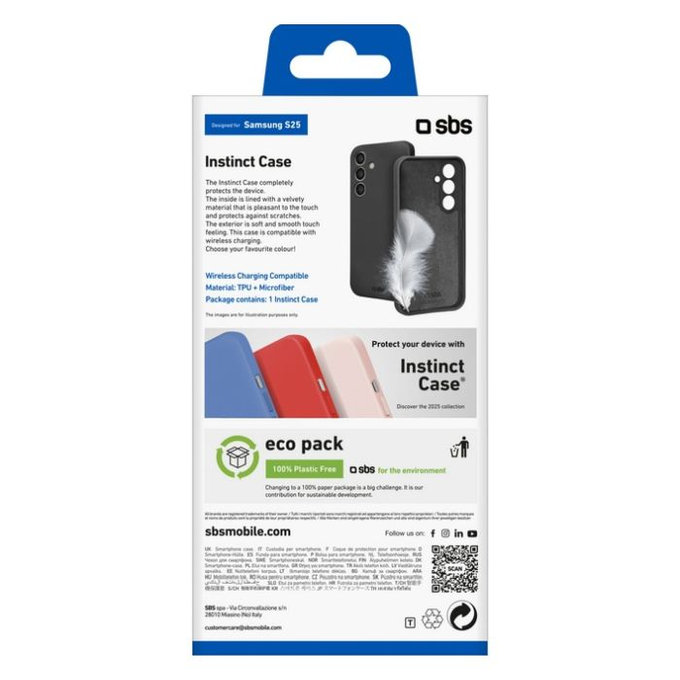 SBS - Étui Instinct pour Samsung Galaxy S25+, noir
